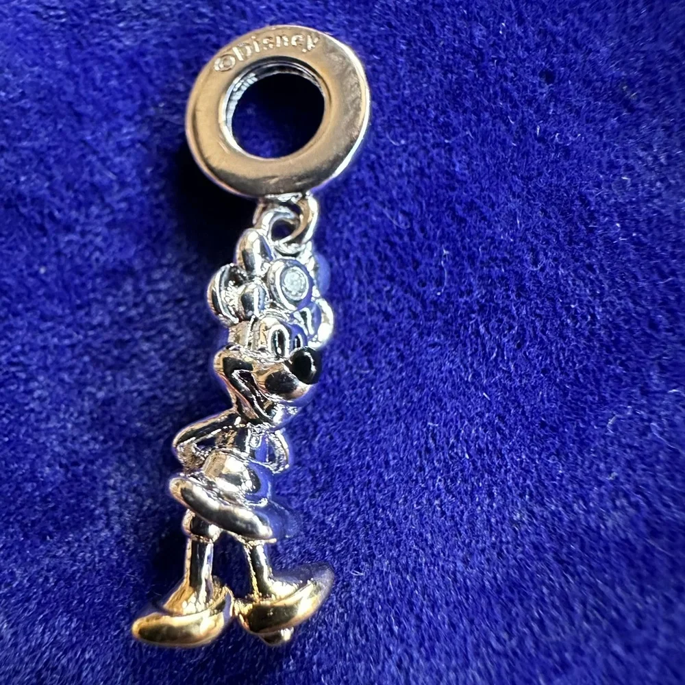 100th Anniversary DisneyX PANDORA Minnie Mouse Lab-grown Diamond Charm - Picture 2 of 2